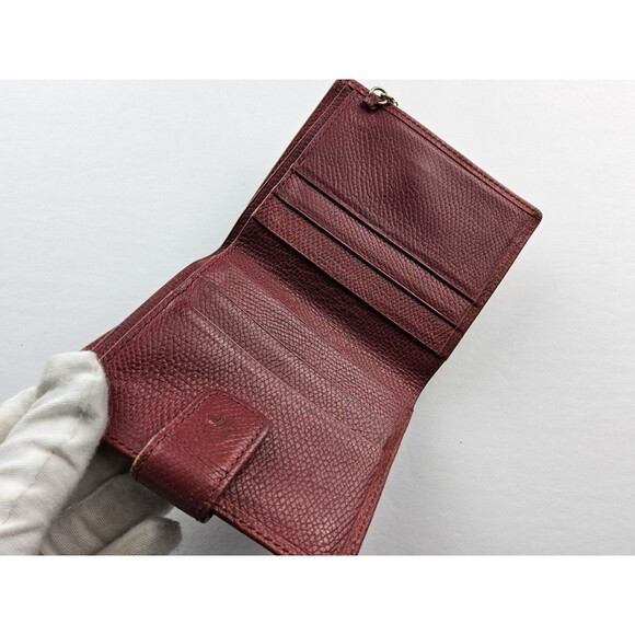 4C Leather Snap Folding Wallet Red - Picture 5 of 8